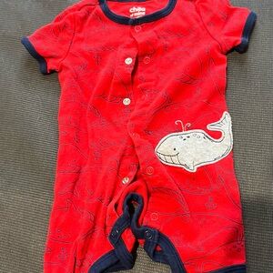 Carter's Red Whale Print Bodysuit